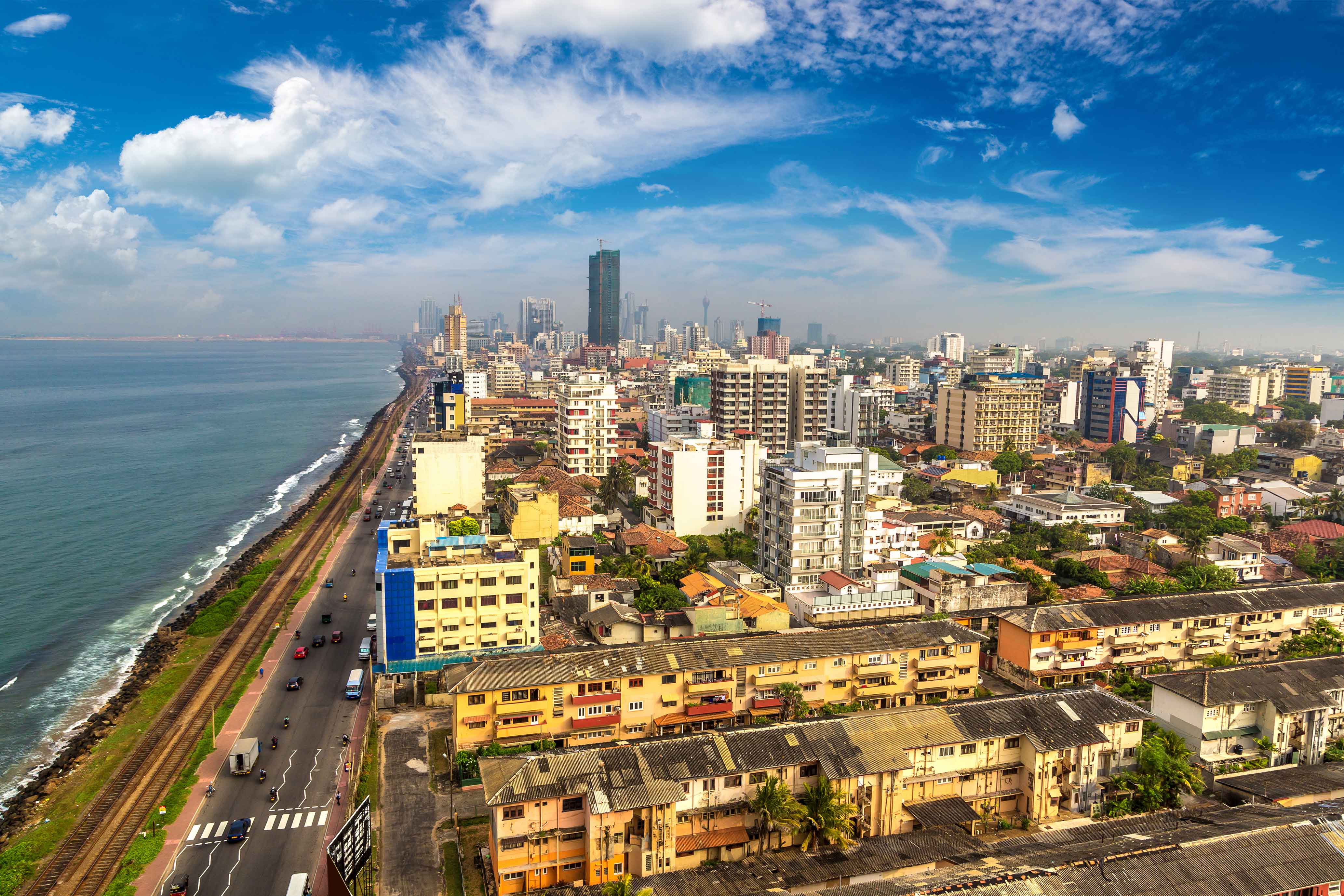 colombo-skyline-coastal-road-aerial-view