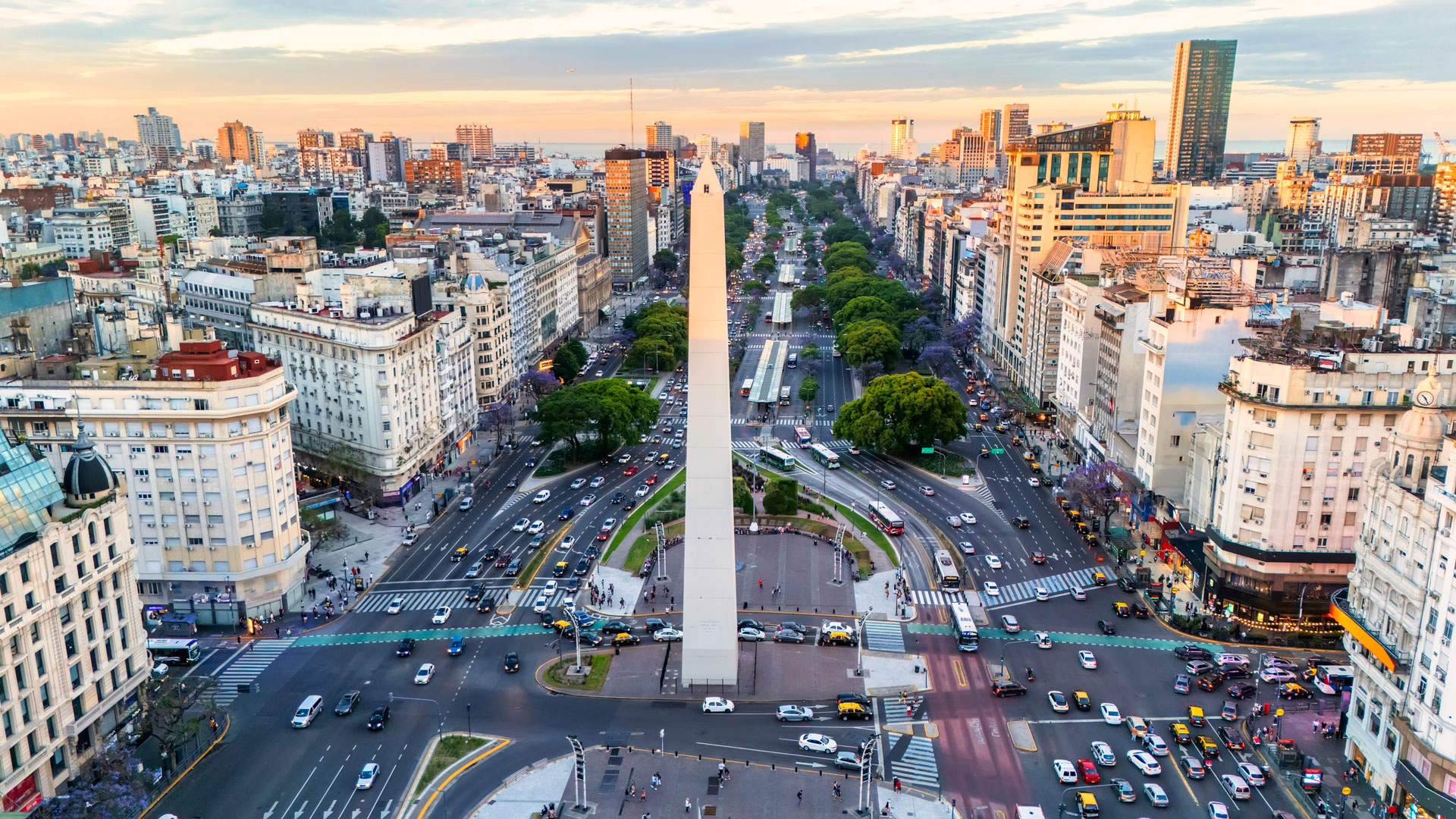 buenos-aires-obelisk-city-sunset