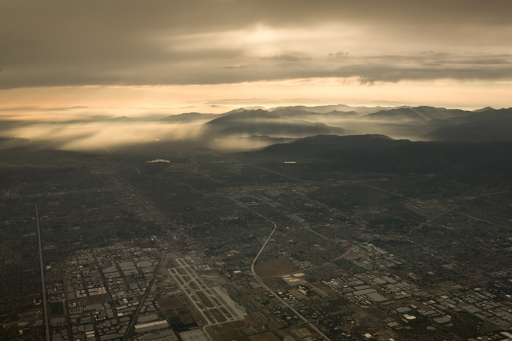 ontario-california-aerial-airport-sunset