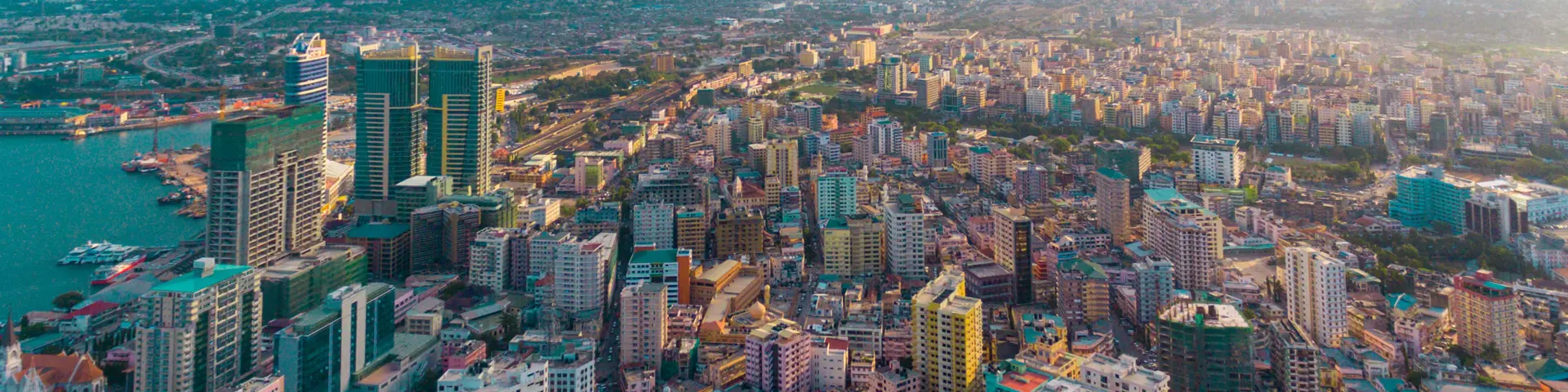 Dar Es Salaam Aerial Cityscape Indian Ocean