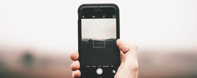 Smartphone displaying a selfie camera screen, representing the Scan Global Logistics Nordic Summer Selfie Challenge.
