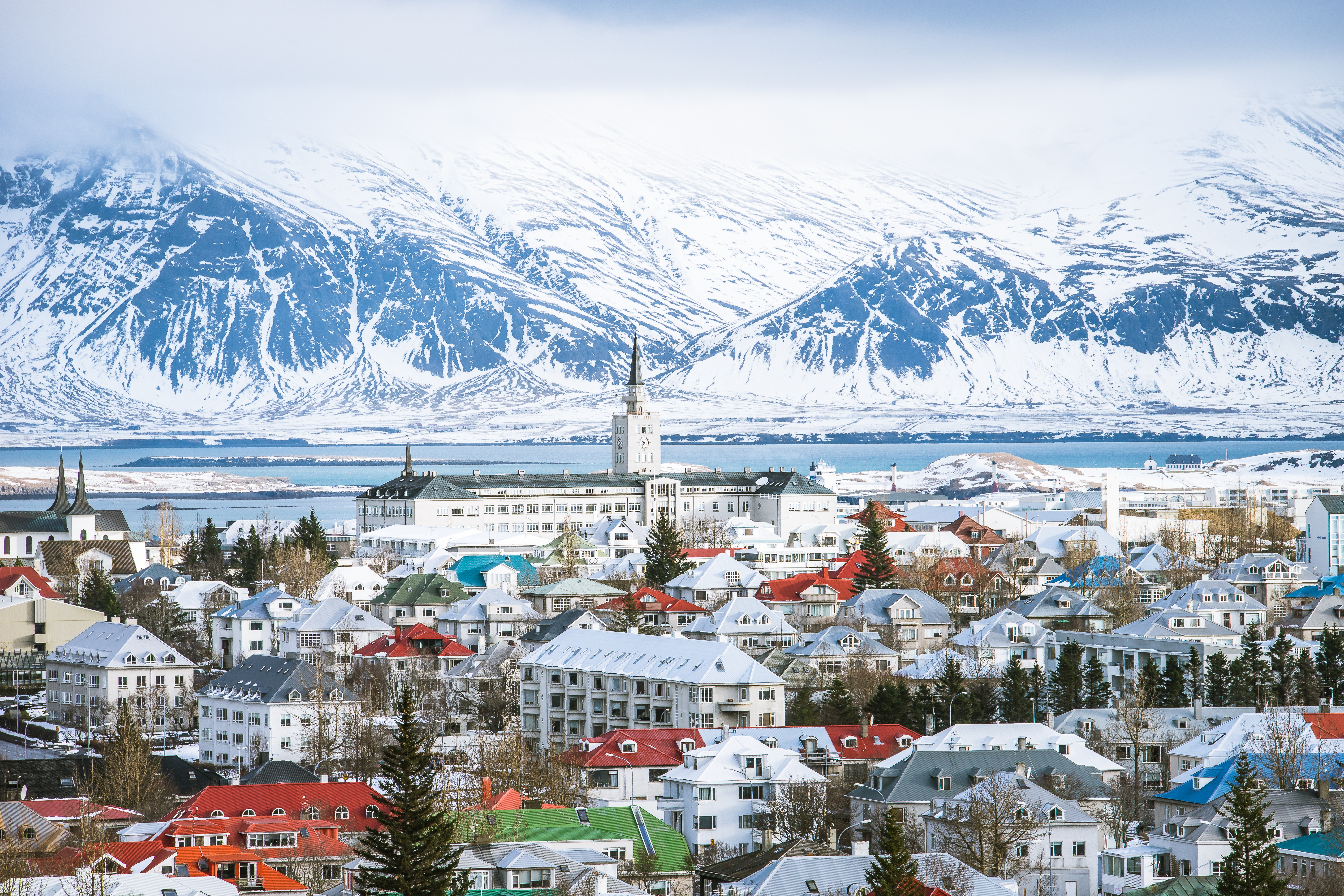 reykjavik-iceland-cityscape-snowy-mountains