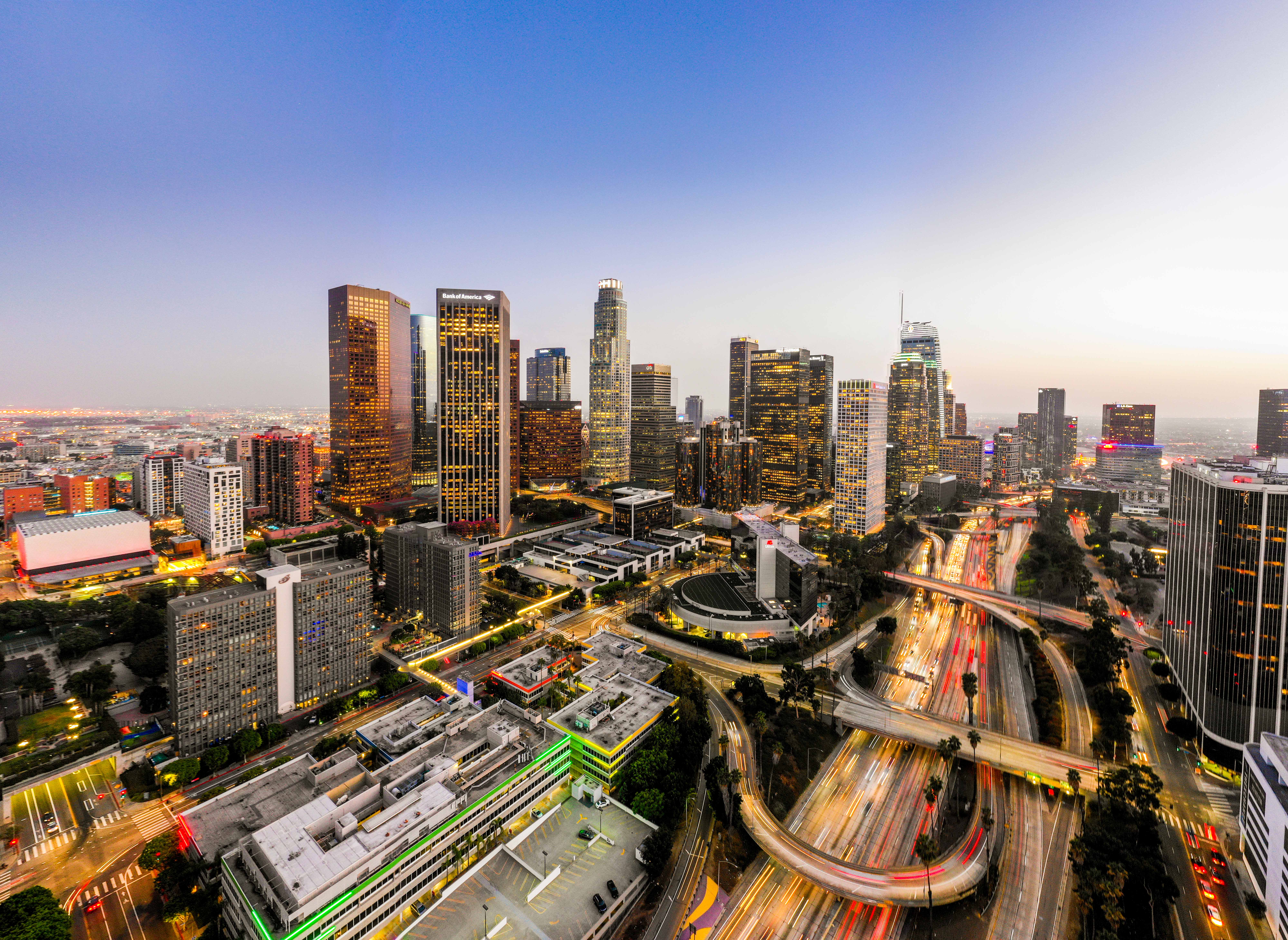 downtown-los-angeles-skyline-dusk-highways