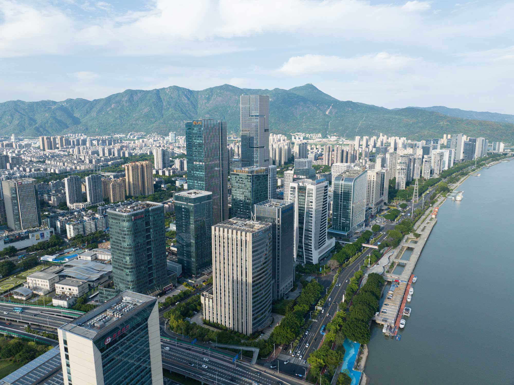 Fuzhou China Skyline River